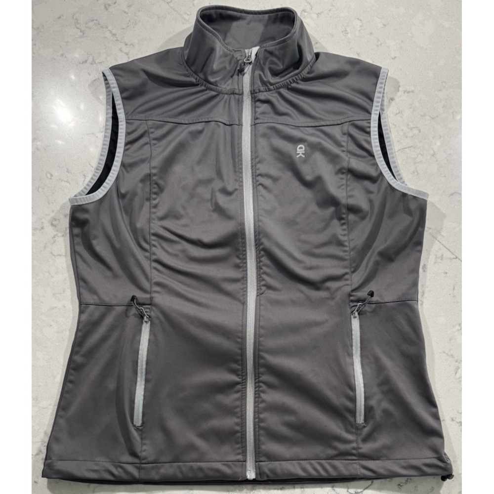 Little Donkey Andy Vest Womens XL Gray Full Zip‎ Lightweight Softshell Pockets